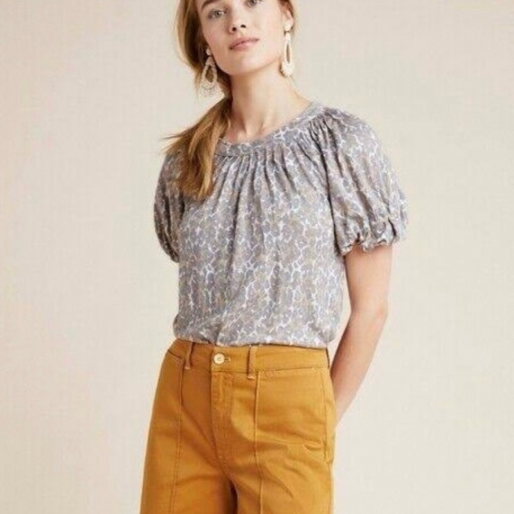 Anthro/Maeve Animal Print Top